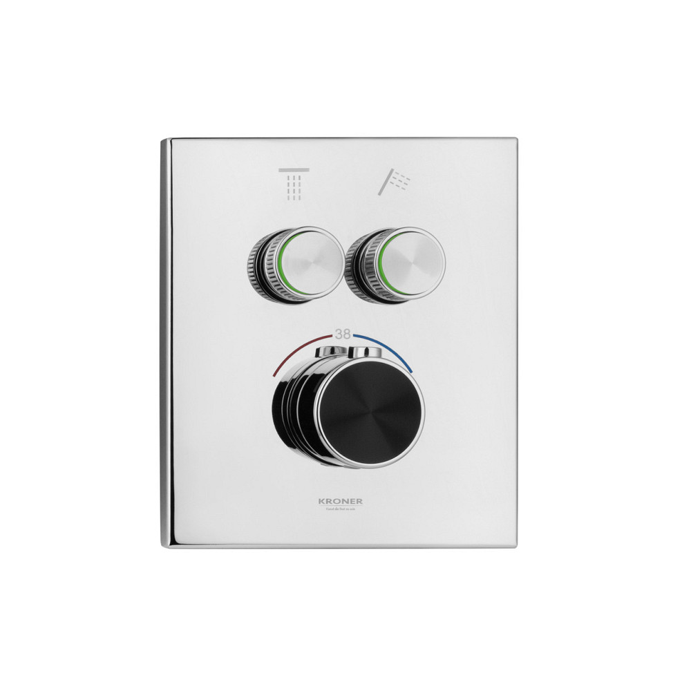 Душова система прихованого монтажу термостатична Kroner Element Thermo 211461-0101 хром Київ - фото 3