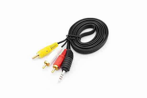 Аудио видео кабель AV 3.5 Jack (тюльпан 3), 1.5 m (в пакете), 2229 Днепр