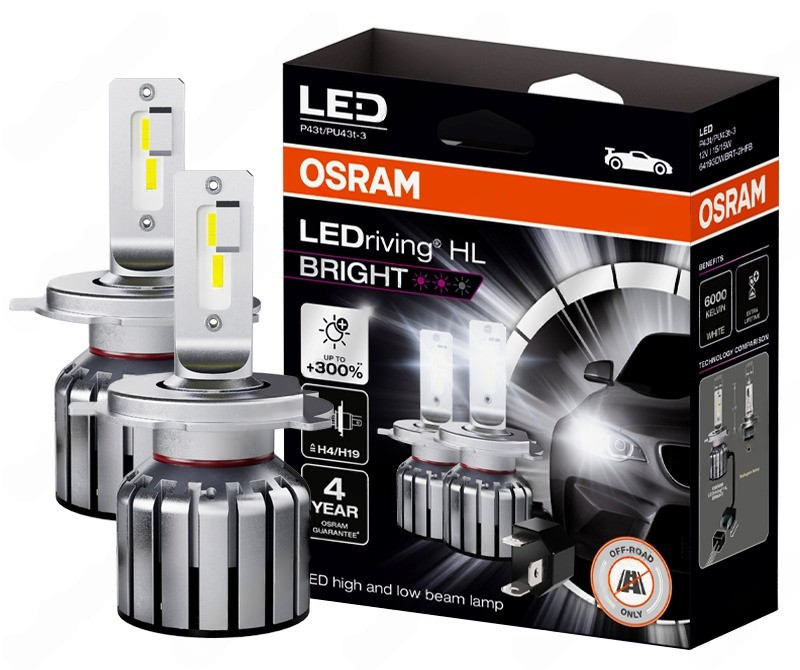 Комплект светодиодных ламп OSRAM 64193DWBRT-2HFB H4/H19 LEDriving HL BRIGHT +300% 6000K 12V Харьков - изображение 1