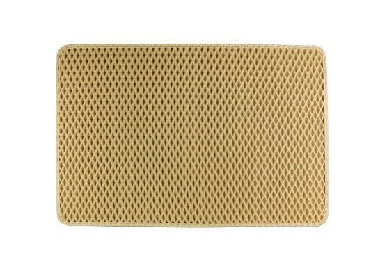 EVA килимок EKOSTAR придверний 60x40 см ромб бежевий бежевий кант Київ - фото 1