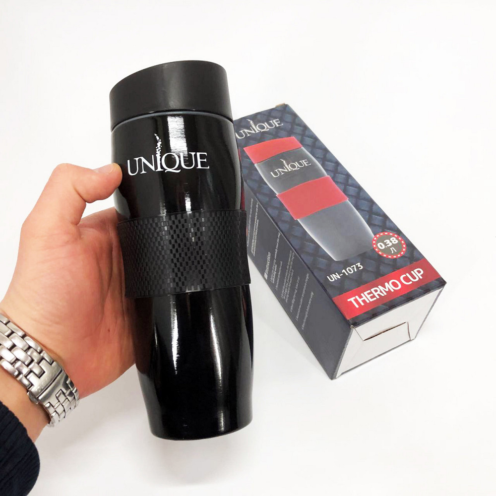 Термокружка UNIQUE UN-1073 380 мл из нержавеющей стали с двойными стенками и герметичной крышкой Одесса - изображение 5