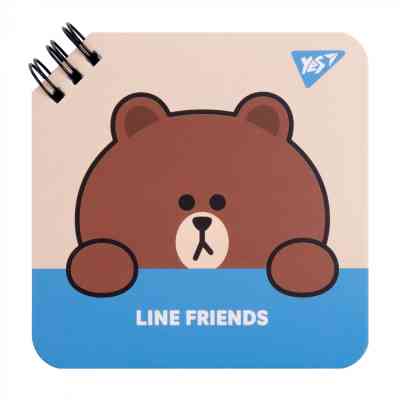 Блокнот Yes Line Friends Brown 110 х 110 80 листов (151749) Винница