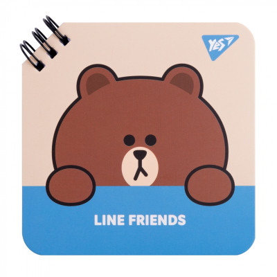 Блокнот Yes Line Friends Brown 110 х 110 80 листов (151749) Винница - изображение 1