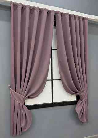 Комплект коротких штор VR-Textil Блекаут Midnight № 1679ш Пудровий 140х170 см 2 шт (35-0459) Київ