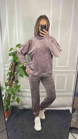 Жіночий велюровий костюм із капюшоном Капучіно S Харків