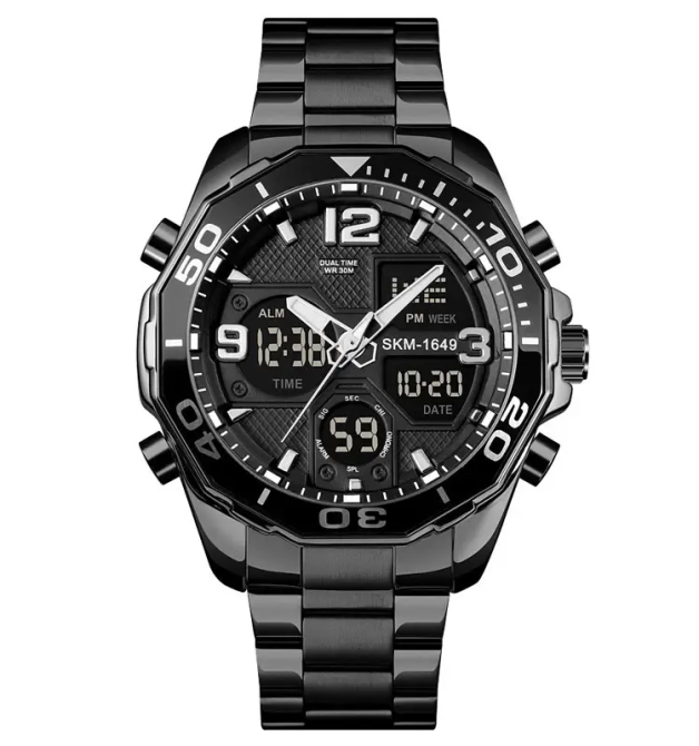 Мужские наручные часы Skmei 1649 (Черный) Киев - изображение 1