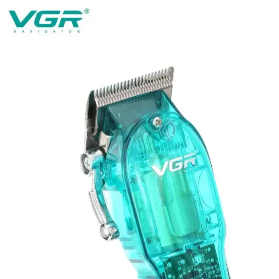 Профессиональная машинка для стрижки VGR Professional Clipper Transparent Green V-660 Коломыя