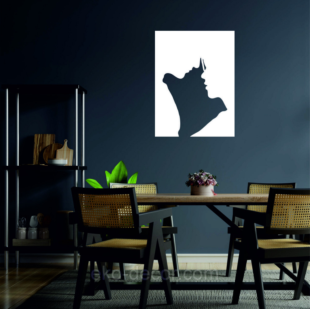 Декоративне настінне 3D Панно «Силует пари», Декор на стіну з об'ємом 90*67 см, Білий Київ - фото 4