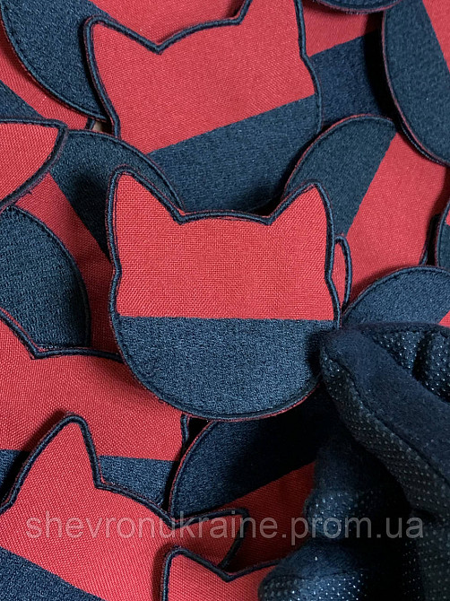 Шеврон КОТИК УПА (Форма контурная. На липучке) Размер 6.7x6.7см Киев - изображение 5