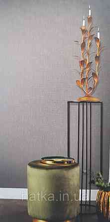 Шпалери вінілові на флізеліновій основі Rasch Ascona 1.06х10 однотонні структурні тонка смужка темно-сірі Київ