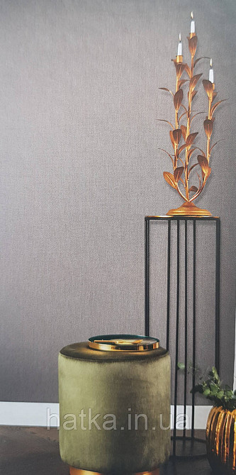 Шпалери вінілові на флізеліновій основі Rasch Ascona 1.06х10 однотонні структурні тонка смужка темно-сірі Київ - фото 1