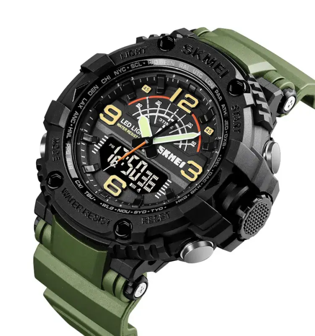 Мужские спортивные наручные часы Skmei 1617 Зеленый Киев - изображение 3