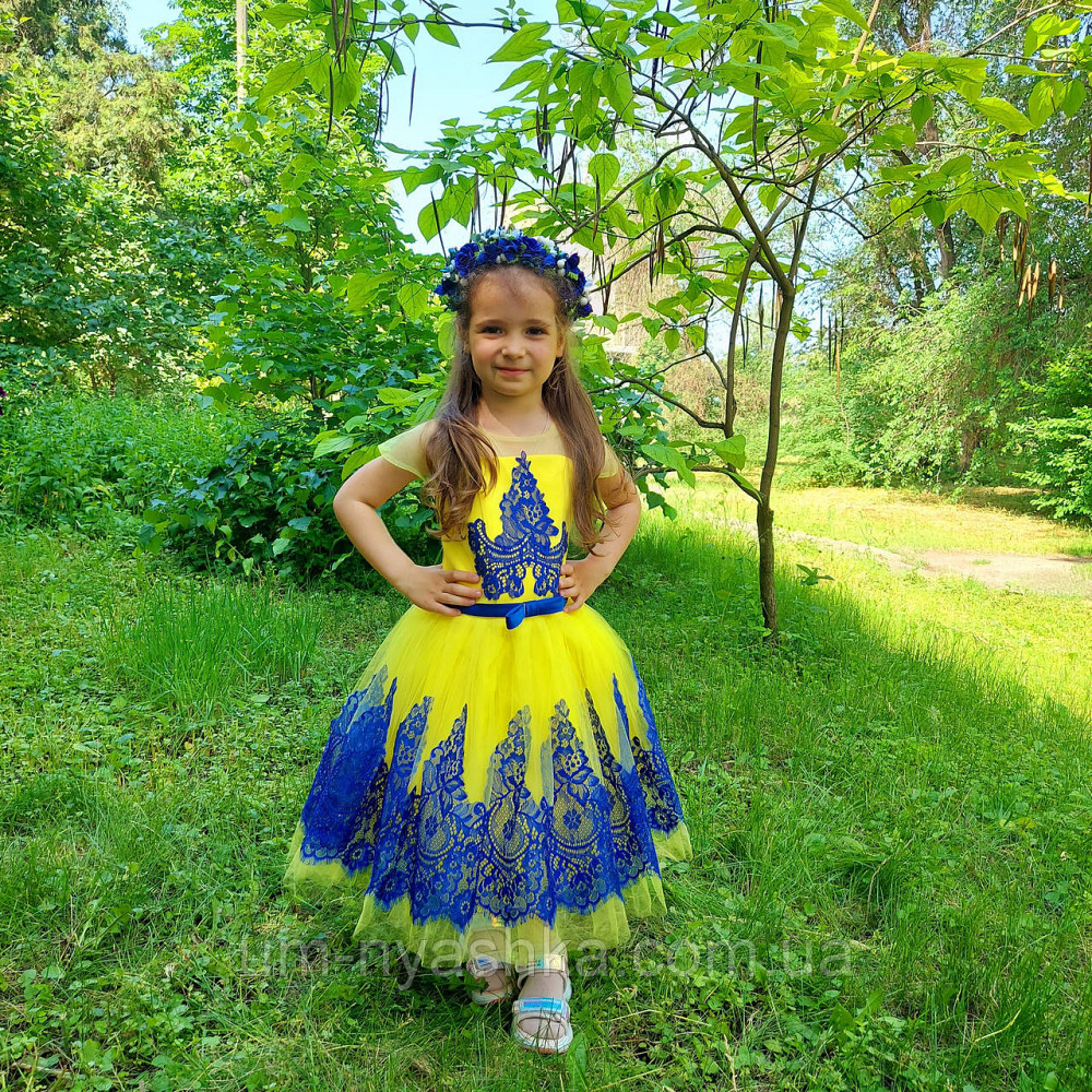 Жовта святкова сукня в патріотичних кольорах Кривой Рог - изображение 2