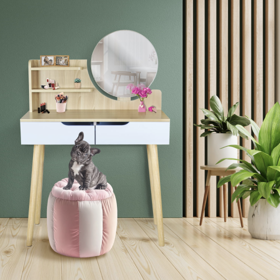 Туалетний столик Jumi Scandi з шухлядами, світлий бук Київ