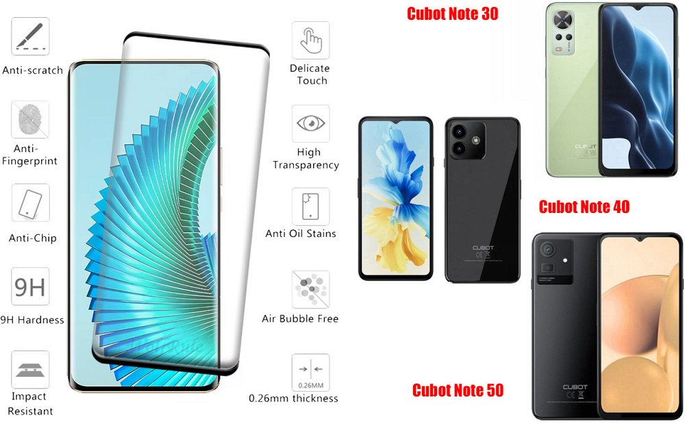Захисне скло HyperGlass Pro для Cubot Note 30, Cubot Note 40, Cubot Note 50 – максимальна чутливість та захист Київ - фото 2