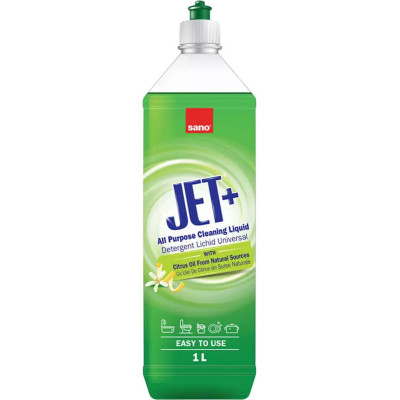 Рідина для чищення ванн Sano Jet+ Універсальний засіб для прибирання З цитрусовою олією 1 л (7290102992898) Вінниця - фото 1