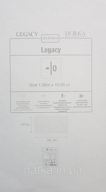 Шпалери вініл на флізеліні гарячого тиснення DU&KA Majestic1.06х10 під штукатурку структурні сірі з глянцем Київ - фото 2