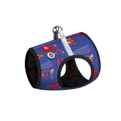 Шлей для собак WAUDOG Clothes мягкая с QR адресником "Сила Супермена" S1 (227-1079) Винница