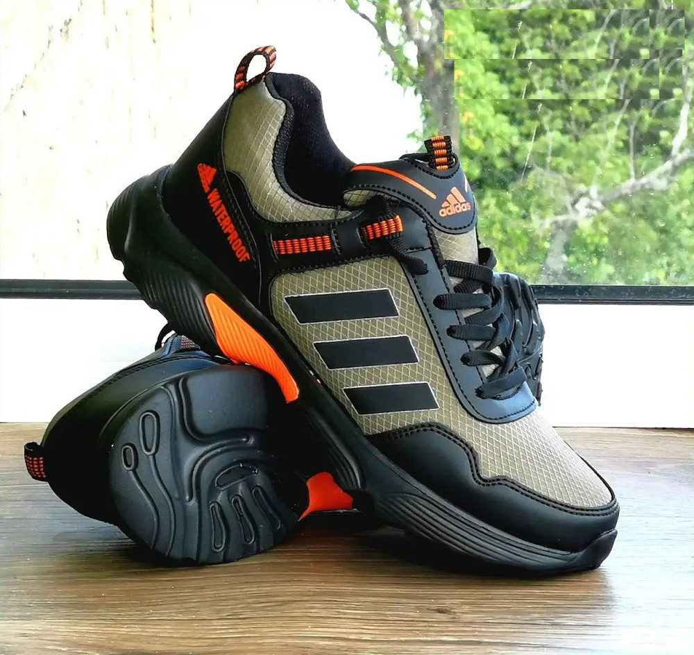 Термо Кроссовки Adidas Waterproof Хаки Мужские Еврозима Адидас Зелёные (размеры: 40,41,42,43) Днепр - изображение 1
