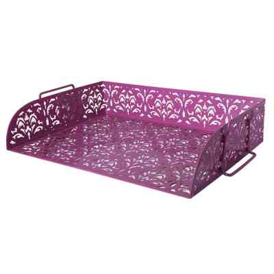 Лоток для паперів Buromax горизонтальний, BAROCCO, металевий, рожевий (BM.6253-10) Вінниця