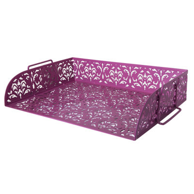 Лоток для паперів Buromax горизонтальний, BAROCCO, металевий, рожевий (BM.6253-10) Вінниця - фото 1