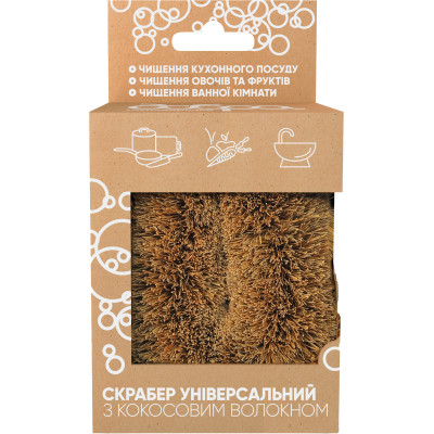 Скребок Добра Господарочка Универсальный С кокосовым волокном 1 шт. (4820086523561) Винница - изображение 2