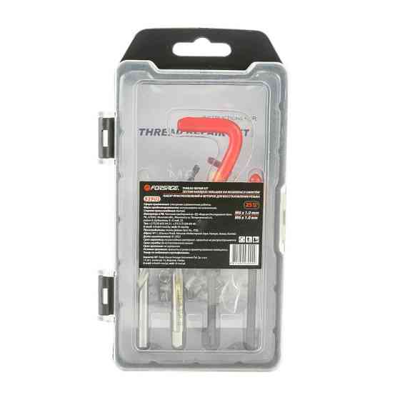 Набір інструментів і футорок для відновлення різьблення М6х1.0, 25пр. Forsage F-929U2 Одеса