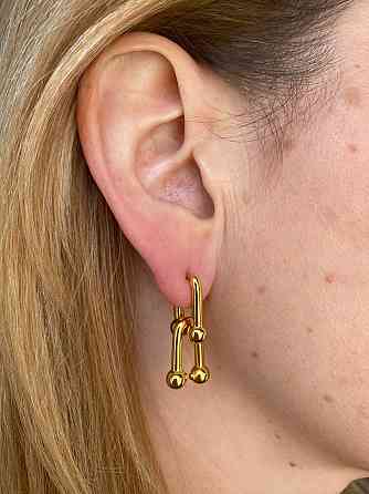 Тиффани серьги Hardwear / Tiffany серьги напыление золото / упакованы в мешочек Одесса