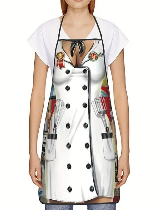 Фартух з приколом для жінок Кухарка 75 на 60 см різнобарвний Київ - фото 4