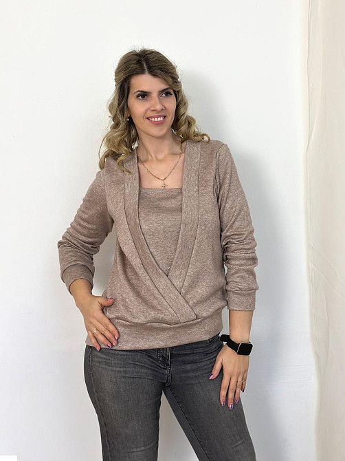 Демісезонна жіноча кофтинка "Alisia" оптом | Батал |Розпродаж моделі Київ - фото 4