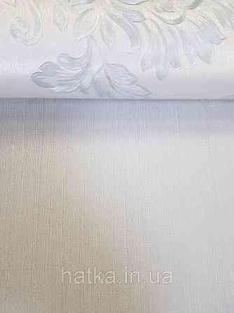 Шпалери вінілові на паперовій основі Sirpi Italian Silk 7 однотонні блакитні під тканина тонка золотиста смуга Київ