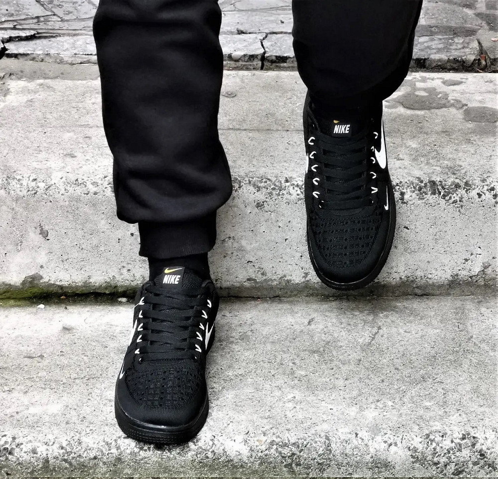 Кросівки Nike Чорні Чоловічі Форси Найк (розміри: 40,41,42,43) Дніпро - фото 4