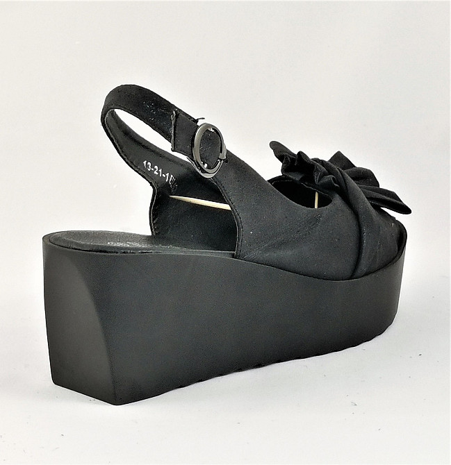 Женские Сандалии Босоножки на Танкетке Платформа Черные Летние (размеры: 36,37) - 21-1 Днепр - изображение 6