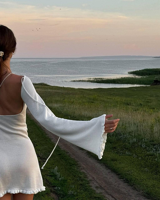 Жіноча елегантна міні-сукня з якісної турецької тканини дрібна вафелька Одеса - фото 4