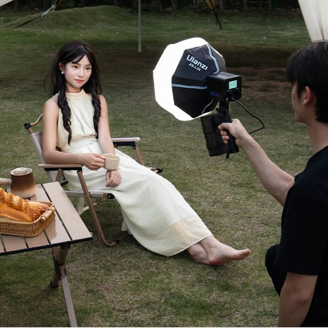 Ручка для постоянного света с креплением для повербанка / аккумулятора V-Mount Ulanzi LA06 Киев - изображение 4