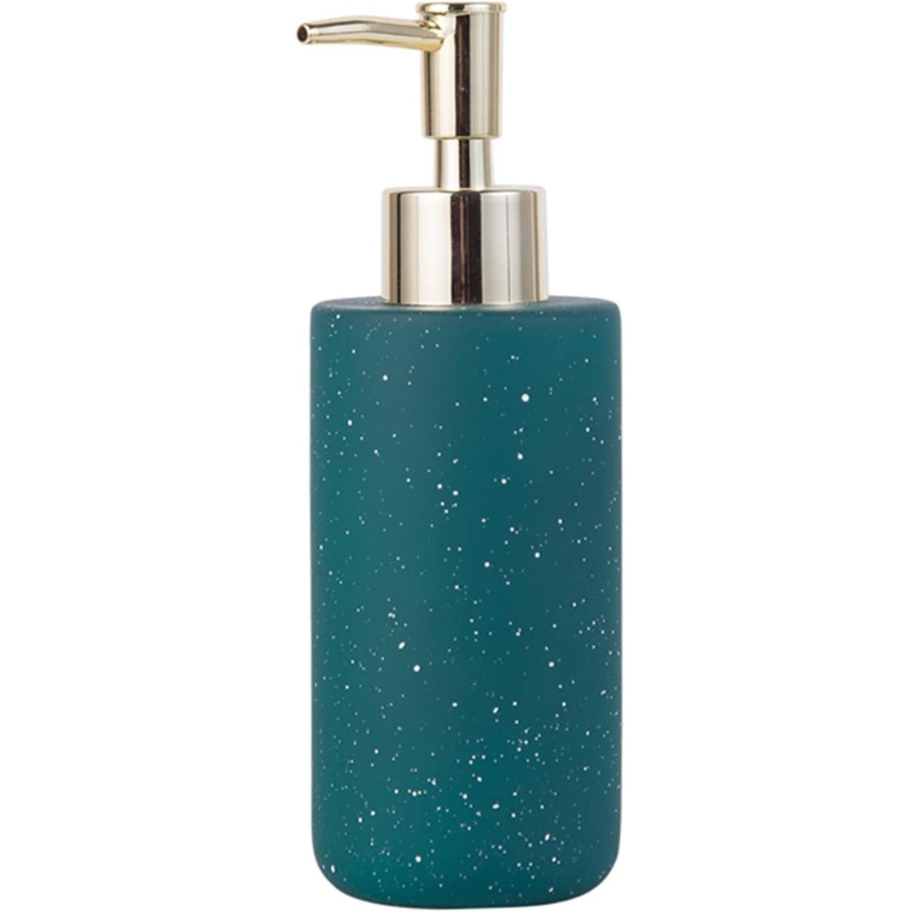Дозатор керамический для мыла в ванную и кухню 300 мл, диспенсер для жидкого мыла и моющего средства, зелёный Каменец-Подольский - изображение 3