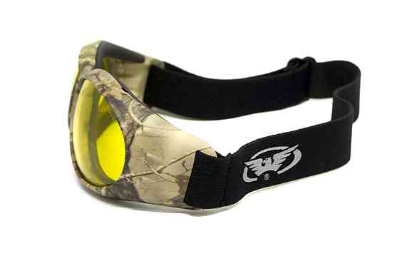 Окуляри захисні з ущільнювачем Global Vision Eliminator Camo Forest (yellow), жовті в камуфльованій оправі Запоріжжя