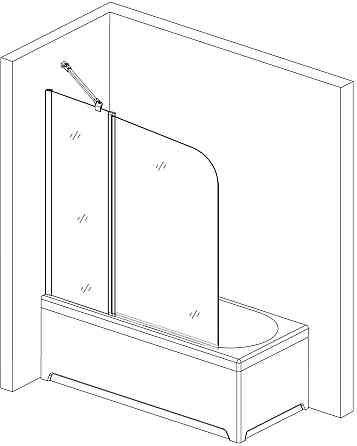 Шторка для ванної ENZA 120TCВ.Mosaic (120B.Mosaic) BRAVO (1уп.) Тернопіль