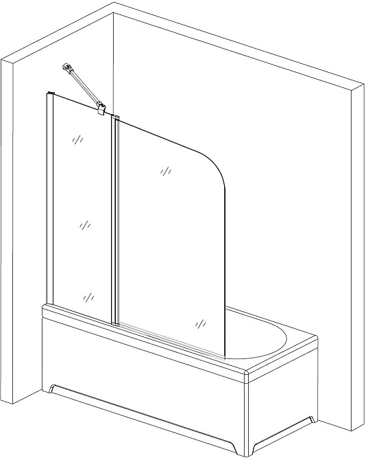 Шторка для ванної ENZA 120TCВ.Mosaic (120B.Mosaic) BRAVO (1уп.) Тернополь - изображение 6