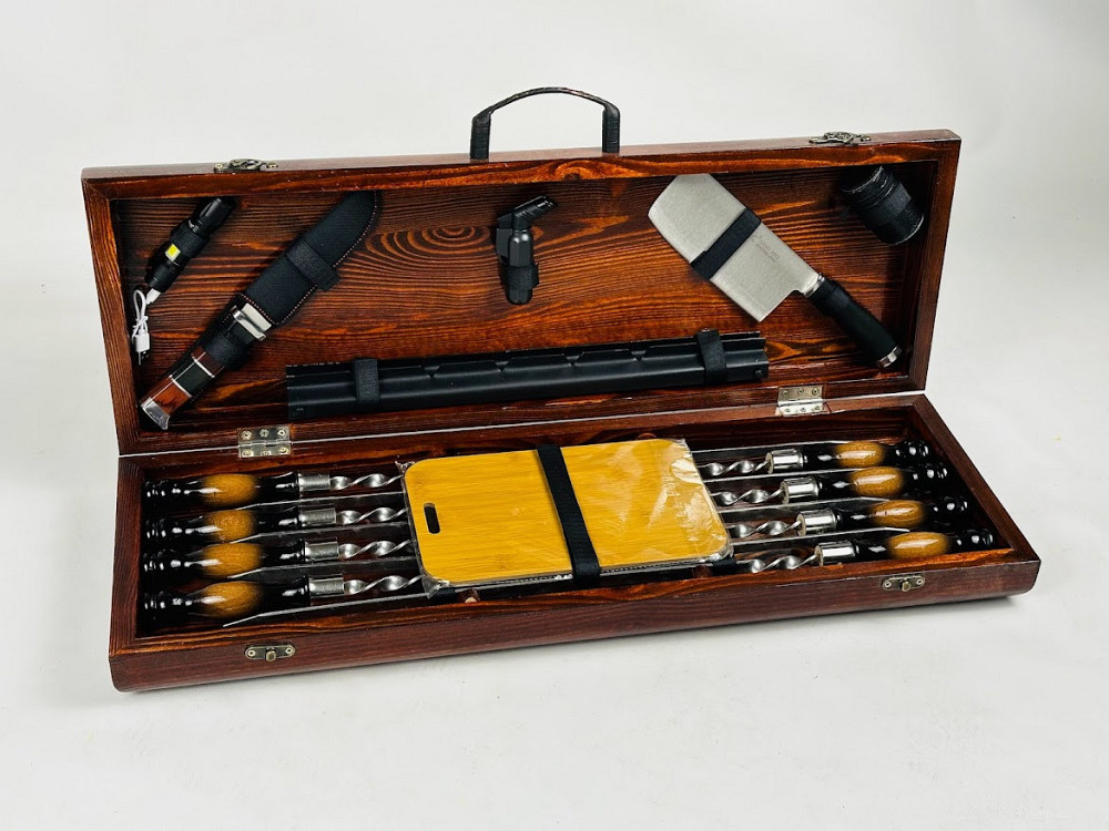 Подарунковий набір шампурів у дерев'яному кейсі ФОРЕСТ HAPPY DAYS Тернопіль - фото 1