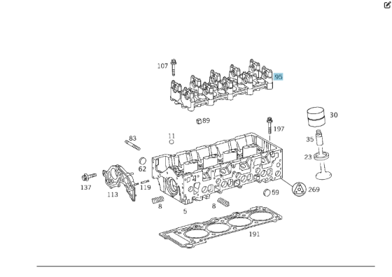 Mercedes-Benz  A6110100436 R6110160504 Ліжко розподільних валів двигуна OM628 OM646 OM611 OM629 Одесса