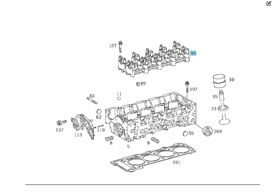 Mercedes-Benz  A6110100436 R6110160504 Ліжко розподільних валів двигуна OM628 OM646 OM611 OM629 Одеса - фото 1
