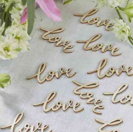 Набір дерев'яних табличок Love 15 штук 5 на 3 см коричневий Київ