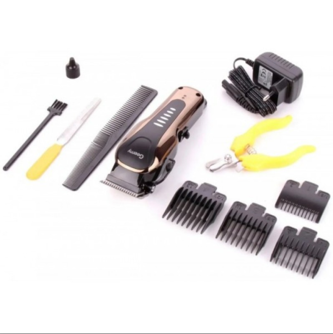 Машинка для стрижки тварин Geemy GM-6063 Pet Груммер 4 насадки, пилка для нігтів, когтерез, гребінець 5213 Одеса - фото 2