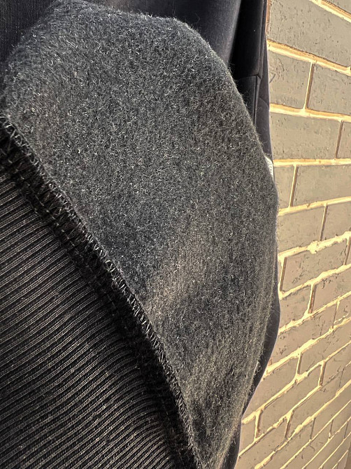 Світшот жіночий DAVRAS 6001 подовжений оверсайз напис на спині PERFECT утеплений на флісі one size чорний, чорний, one size Київ - фото 16