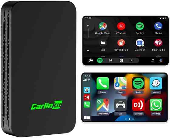 Адаптер Carlinkit 5.0 2Air чорний Бездротовий CarPlay і Android Auto Plug and Play USB-C Автомобільний wi fi адаптер бездротовий Київ