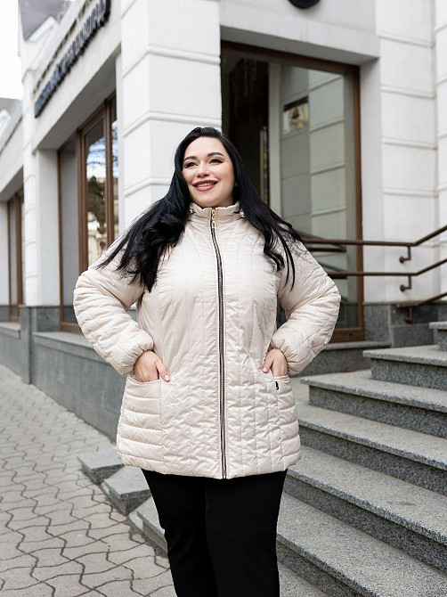 Женская  демисезонная куртка средней длины стёганная больших размеров. .46-78р Киев - изображение 9