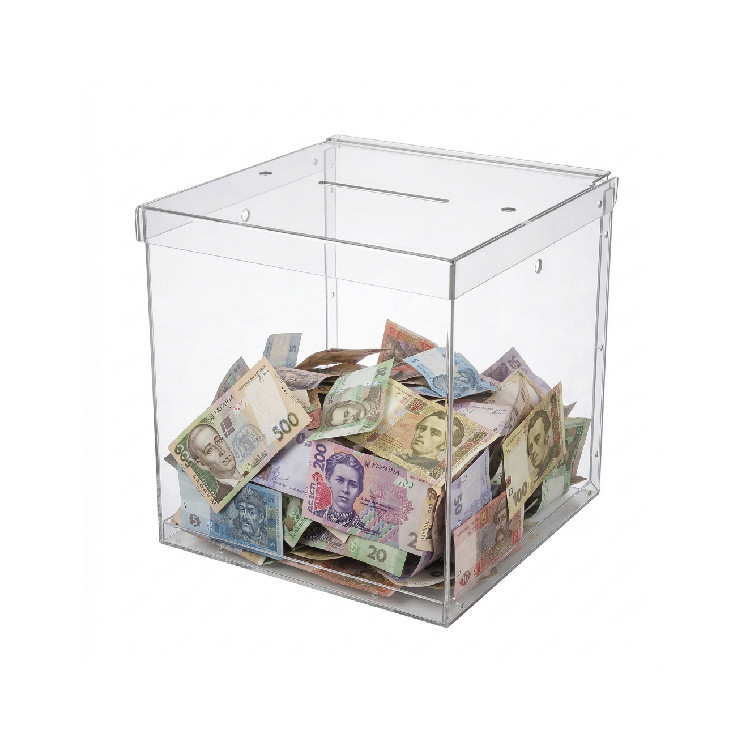 Скринька для пожертвувань EKOSTAR 200х200х200 ПЕТ 1.5 мм Київ - фото 1