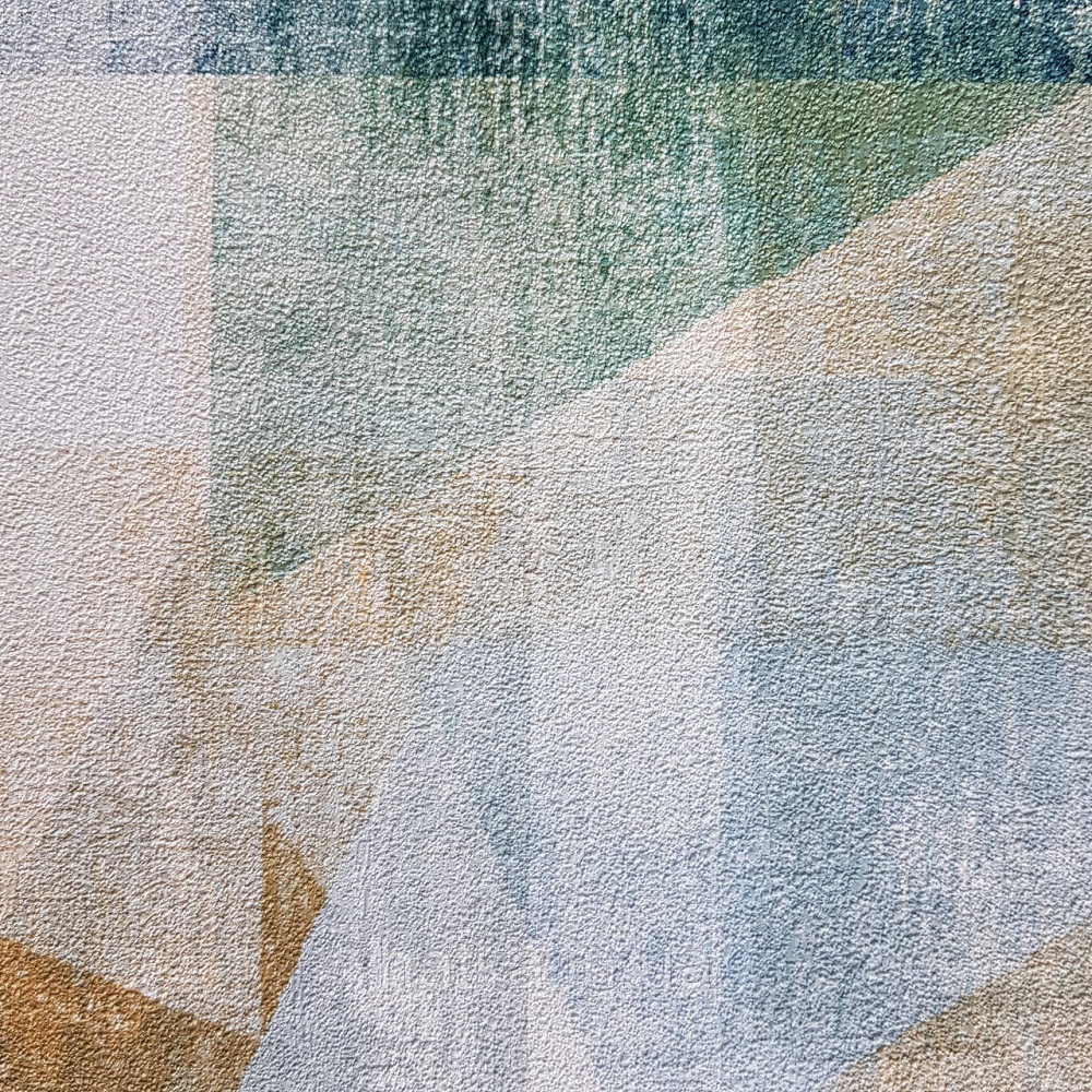 Шпалери вінілові на флізелін Rasch Linares 0.53х10 геометрія абстракція фігури сині жовті бірюза 617962 Київ - фото 5