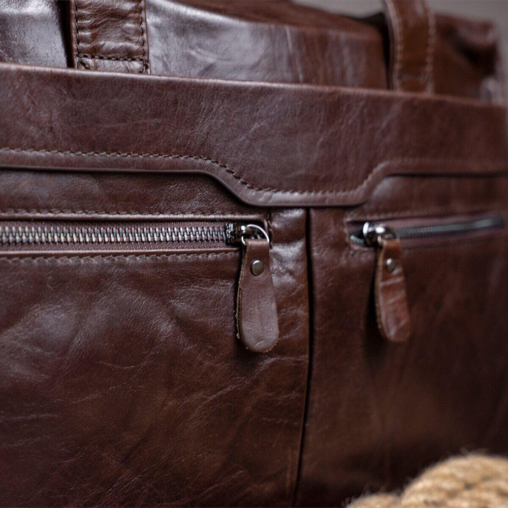 Сумка чоловіча Vintage 14088 Коричнева Київ - фото 7